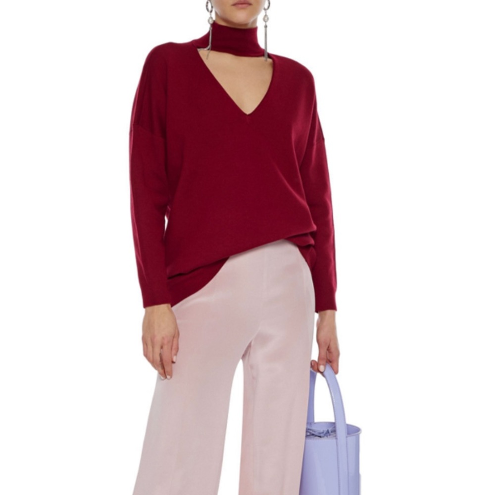 NWT Alice + olivia Alcott cashmere blend cutout sweater